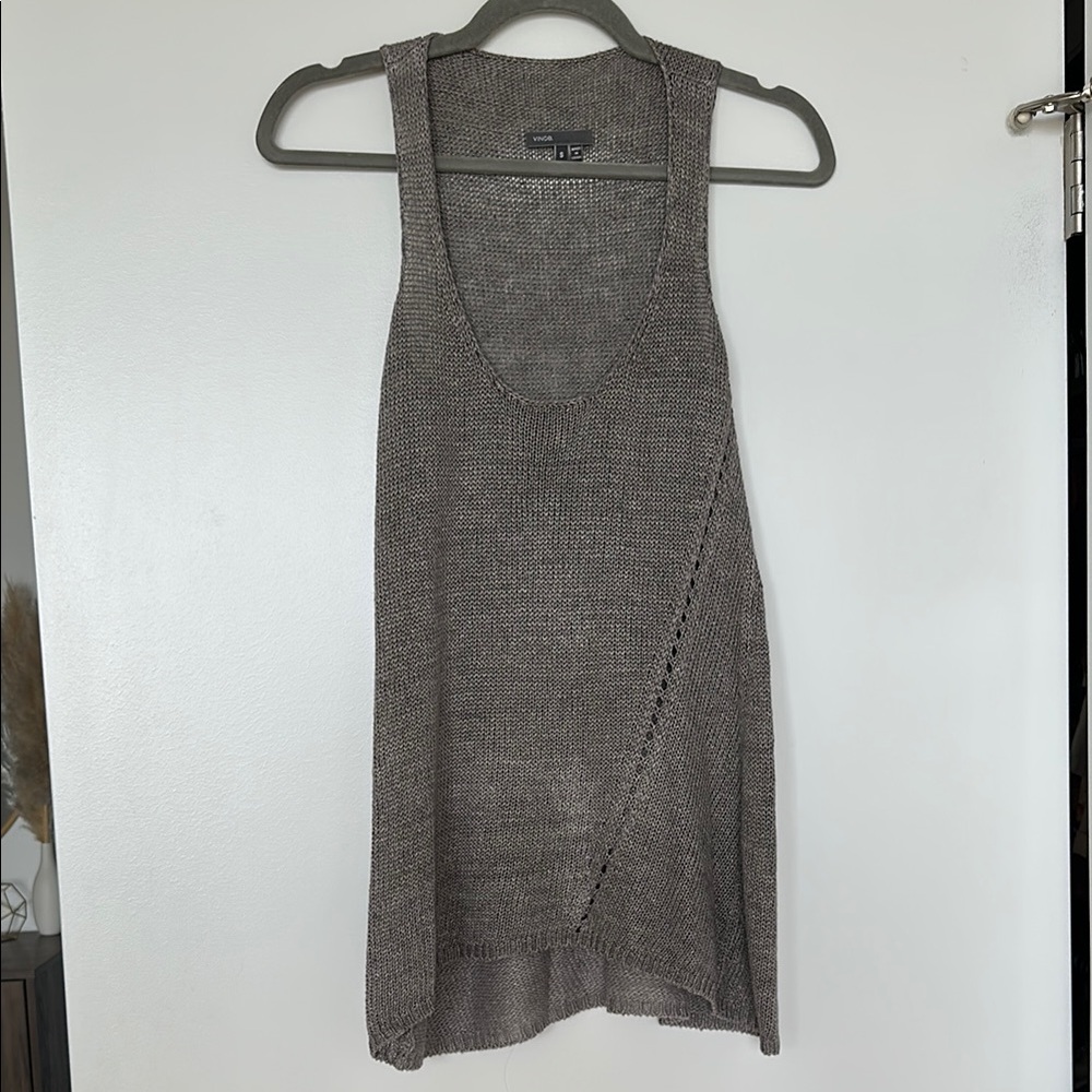 Vince Gray Knit Tank Top